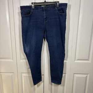 Ava & Viv Jeans Women 20W Dark Wash Stretch Denim Skinny Tapered Plus Size